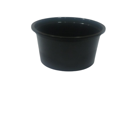 Round black  container  11oz	